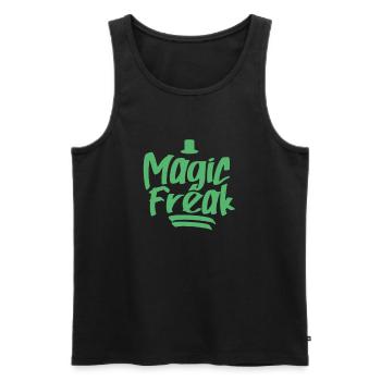 Magie Freak Magiciens Magie Magique Magicien - Débardeur bio Premium Homme - noir - Devant - AI Model Male 178 light (178cm)