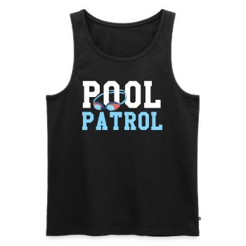 Swimming Swimmer Swim Pool Patrol - Débardeur bio Premium Homme - noir - Devant - Michal (187cm)