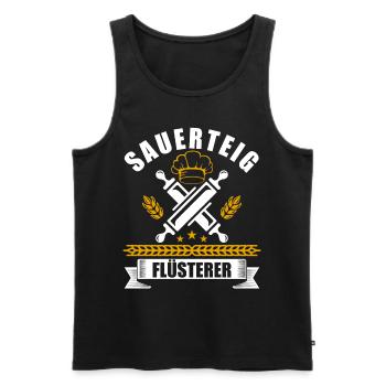 Sauerteig Flüsterer bäckerei beruf - Männer Premium Bio Tank Top - Schwarz - Vorne - AI Model Male 178 light (178cm)