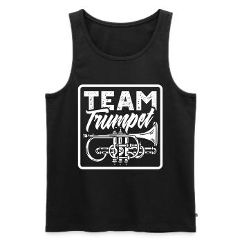Team Trompete Band Trompetenspieler Trompeter - Männer Premium Bio Tank Top - Schwarz - Vorne - AI Model Male 178 light (178cm)