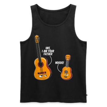 Uke I'M Your Father Singer - Men's Premium Organic Tank Top - black - Front - Michal (187cm)