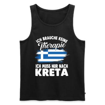 I don't need therapy I just need to go to Crete - Men's Premium Organic Tank Top - black - Front - Michal (187cm)