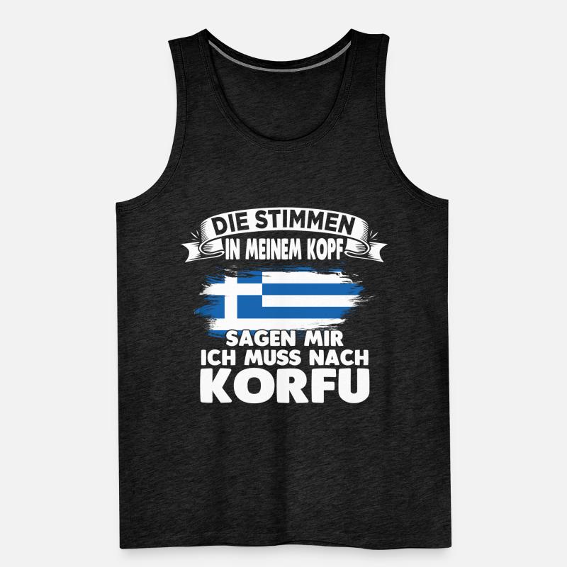 Corfou Grèce Grecs Débardeur bio Premium Homme