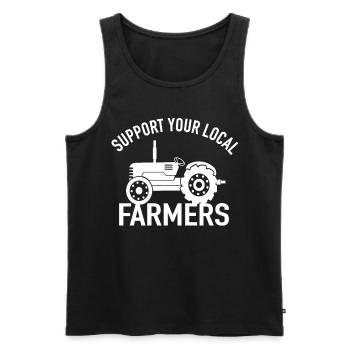 Farmer Farmer- Support your Local Farmers - Men's Premium Organic Tank Top - black - Front - AI Model Male 178 light (178cm)