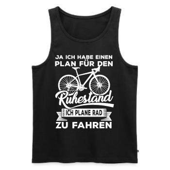 Ja, ich habe einen Plan für den Ruhestand Rad - Männer Premium Bio Tank Top - Schwarz - Vorne - AI Model Male 178 light (178cm)