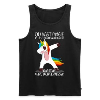 Neuer Job Jobwechsel Abschied Abschiedsgeschenk - Männer Premium Bio Tank Top - Schwarz - Vorne - Michal (187cm)