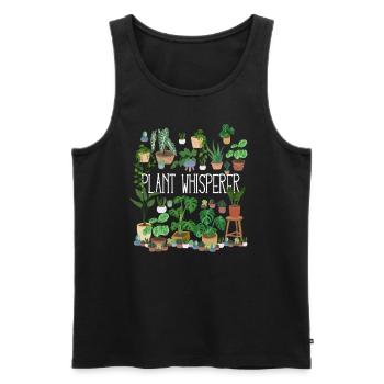Plant Whisperer - Männer Premium Bio Tank Top - Schwarz - Vorne - Michal (187cm)