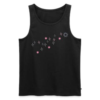 Bunter Stern - Männer Premium Bio Tank Top - Schwarz - Vorne - AI Model Male 178 light (178cm)