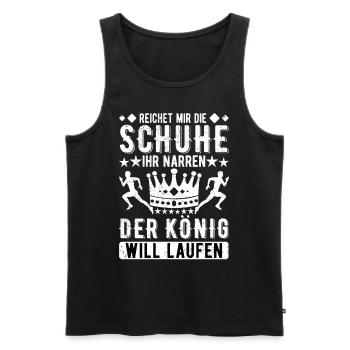 Reichet mir die Schuhe ihr Narren Laufen Joggen - Männer Premium Bio Tank Top - Schwarz - Vorne - Michal (187cm)