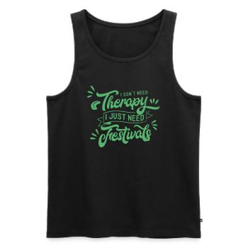I need festivals festival music music festival - Men's Premium Organic Tank Top - black - Front - AI Model Male 178 light (178cm)