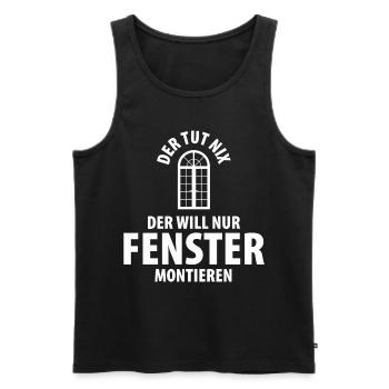 Fenstermonteur Fenster Fensterbauer Baustelle - Männer Premium Bio Tank Top - Schwarz - Vorne - Michal (187cm)