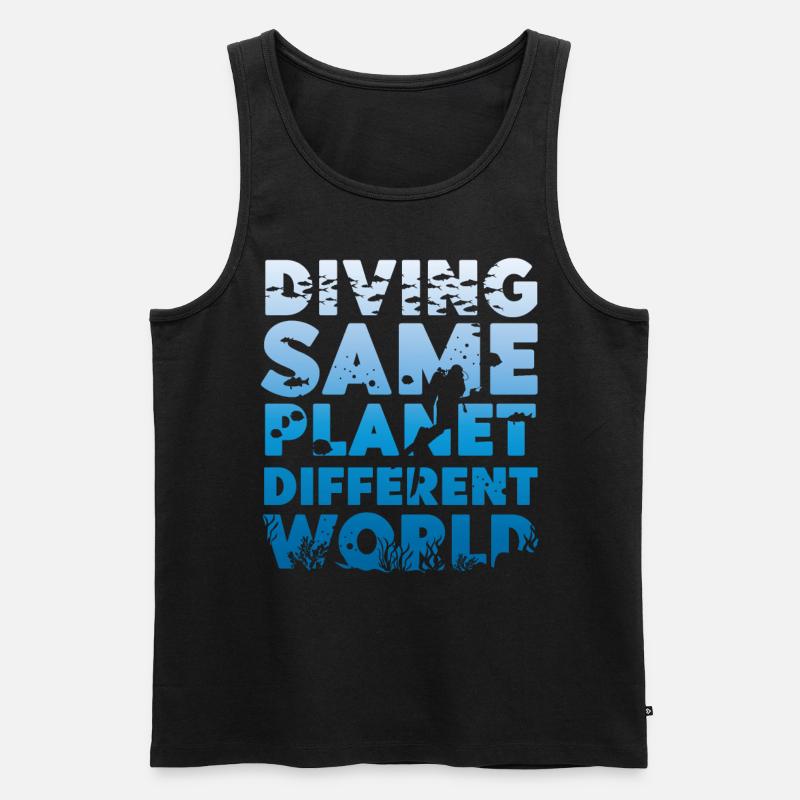 Scuba Diving Diver Diving Same - Männer Premium Bio Tank Top - Schwarz