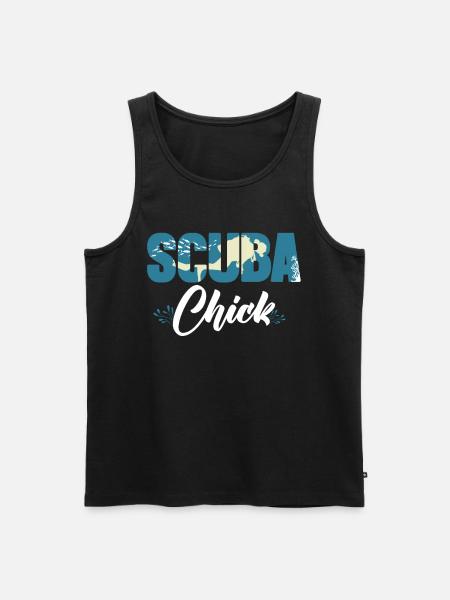 Diving Diver Girl Scuba Chick - Men's Premium Organic Tank Top - black