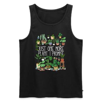 Just One More Plant I Promise - Men's Premium Organic Tank Top - black - Front - Michal (187cm)