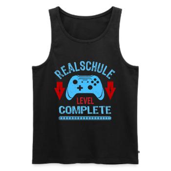 Realschule Schulabschluss Level Complete Geschenk - Männer Premium Bio Tank Top - Schwarz - Vorne - Michal (187cm)