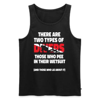 Scuba Diving There Are Two Types - Männer Premium Bio Tank Top - Schwarz - Vorne - Michal (187cm)