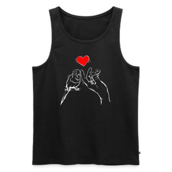 Budgerigar I Parakeet Bird Budgie Motif for - Men's Premium Organic Tank Top - black - Front - AI Model Male 178 light (178cm)
