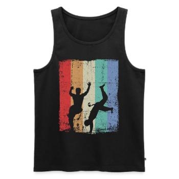 Capoeira - Débardeur bio Premium Homme - noir - Devant - AI Model Male 178 light (178cm)