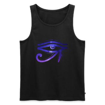Cosmic Eye Of Ra Egyptian Hieroglyph - Men's Premium Organic Tank Top - black - Front - AI Model Male 178 light (178cm)