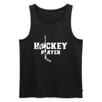 Hockeyeur Sport Équipe de hockey - Débardeur bio Premium Homme - noir - Devant - AI Model Male 178 light (178cm)