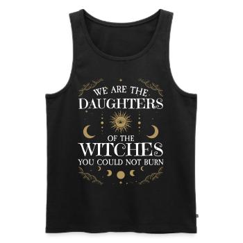 We Are The Daughters Of The Witches You Could Not - Männer Premium Bio Tank Top - Schwarz - Vorne - Michal (187cm)