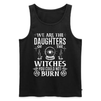 We Are The Daughters Of The Witches You Could Not - Männer Premium Bio Tank Top - Schwarz - Vorne - Michal (187cm)