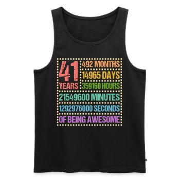 41 Years Forty-One Birthday Gift - Men's Premium Organic Tank Top - black - Front - Michal (187cm)