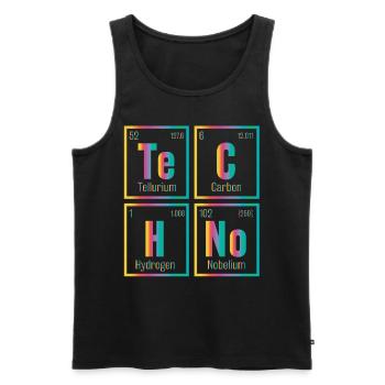 Techno Element House Music - Men's Premium Organic Tank Top - black - Front - AI Model Male 178 light (178cm)