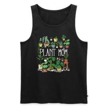 Plant Mom - Männer Premium Bio Tank Top - Schwarz - Vorne - Michal (187cm)