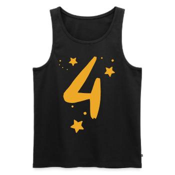 4 birthday 4 years - Men's Premium Organic Tank Top - black - Front - AI Model Male 178 light (178cm)