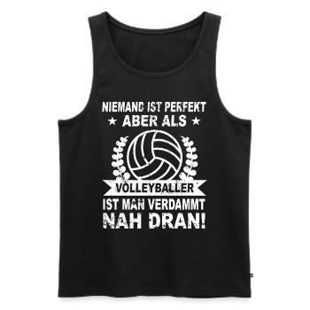 Beachvolleyball Volleyballer Spruch - Volleyball - Männer Premium Bio Tank Top - Schwarz - Vorne - Michal (187cm)