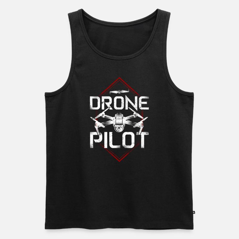 Drone Pilot - Männer Premium Bio Tank Top - Schwarz