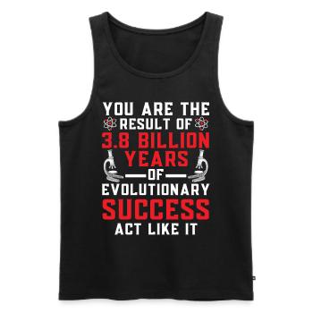 3 8 billion evolution Biologist Biology Bio Spruc - Men's Premium Organic Tank Top - black - Front - AI Model Male 178 light (178cm)