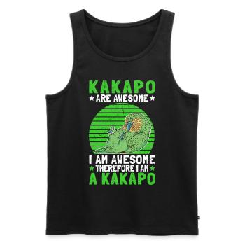 Ich bin ein Kakapo Vogel Neuseeland Papagei - Männer Premium Bio Tank Top - Schwarz - Vorne - Michal (187cm)