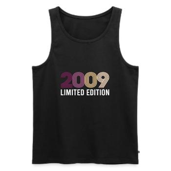 Vintage Limited Edition 2009 Geburtstag Geburtsjah - Männer Premium Bio Tank Top - Schwarz - Vorne - Michal (187cm)