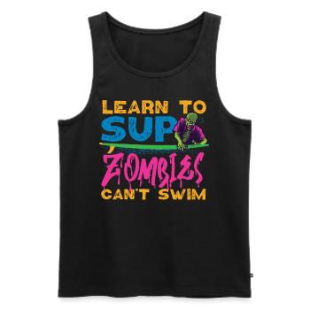 SUP Paddleboard Girl Halloween SUP - Männer Premium Bio Tank Top - Schwarz - Vorne - AI Model Male 178 light (178cm)