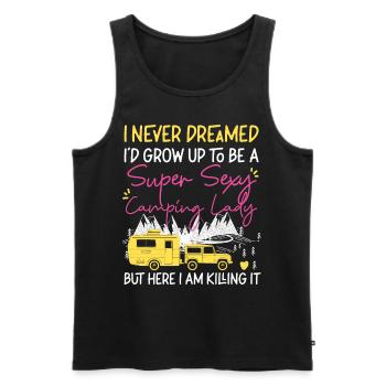 Super Sexy Camping Lady Motorhome - Männer Premium Bio Tank Top - Schwarz - Vorne - AI Model Male 178 light (178cm)