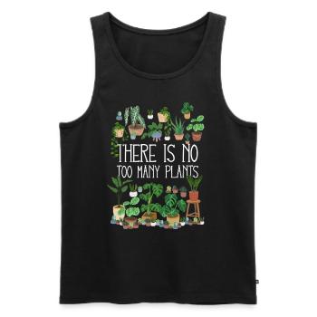 There Is No Too Many Plants - Men's Premium Organic Tank Top - black - Front - Michal (187cm)
