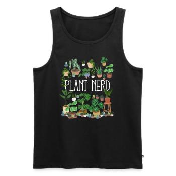 Plant Nerd - Männer Premium Bio Tank Top - Schwarz - Vorne - Michal (187cm)