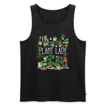 Plant Lady - Männer Premium Bio Tank Top - Schwarz - Vorne - Michal (187cm)