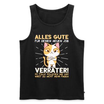 Jobwechsel Neuer Job Abschied Kollege neue Arbeit - Männer Premium Bio Tank Top - Schwarz - Vorne - AI Model Male 178 light (178cm)