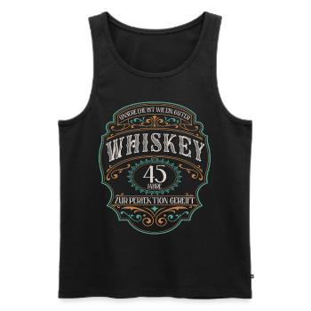 45 Jahre verheirtatet Whiskey 45. Hochzeitstag - Männer Premium Bio Tank Top - Schwarz - Vorne - Michal (187cm)
