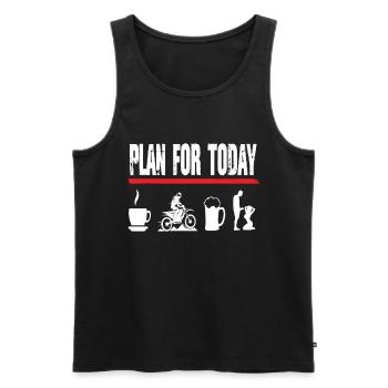 Motocross Plan for Today - Men's Premium Organic Tank Top - black - Front - Michal (187cm)