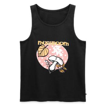 Mushroom Autumn - Men's Premium Organic Tank Top - black - Front - Michal (187cm)