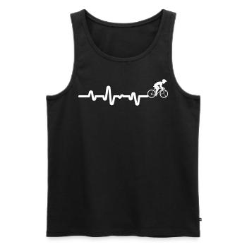 Rennrad - Männer Premium Bio Tank Top - Schwarz - Vorne - Michal (187cm)