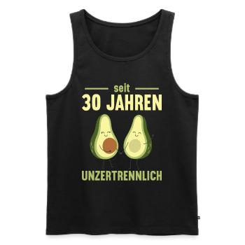 30 Jahre verheiratet Avocado 30. Hochzeitstag - Männer Premium Bio Tank Top - Schwarz - Vorne - Michal (187cm)