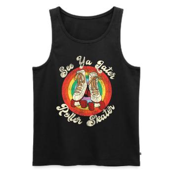 Cool Roller Skating Skate Girl - Männer Premium Bio Tank Top - Schwarz - Vorne - AI Model Male 178 light (178cm)