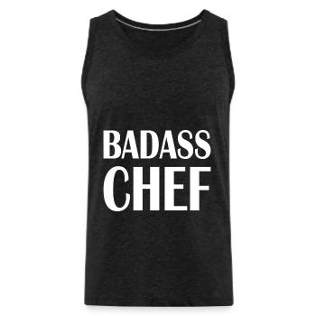 Chef cuisinier cadeau de cuisinier amateur - Débardeur bio Premium Homme - charbon - Devant - Alexander (188cm)