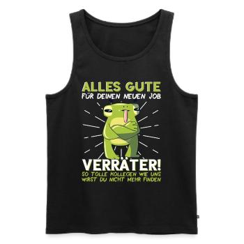 Jobwechsel Neuer Job Abschied Kollege neue Arbeit - Männer Premium Bio Tank Top - Schwarz - Vorne - Michal (187cm)