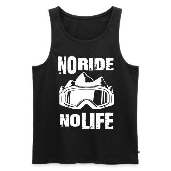 Snowboard No Ride No Life Snowboarder - Männer Premium Bio Tank Top - Schwarz - Vorne - Michal (187cm)